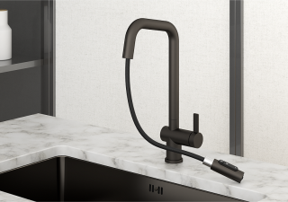 Смеситель для кухни Granula Kitchen Space 7273, ГРАФИТ МАТОВЫЙ